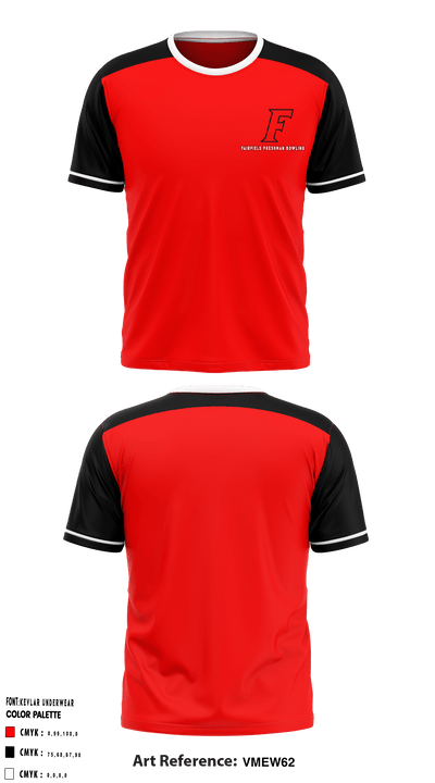 Fairfield Freshman High School Bowling 4031604 Short Sleeve Performance Shirt - 1