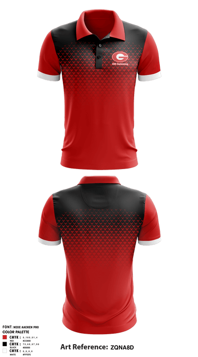 GHS Swimming 23738649 Short Sleeve Performance Polo - 2