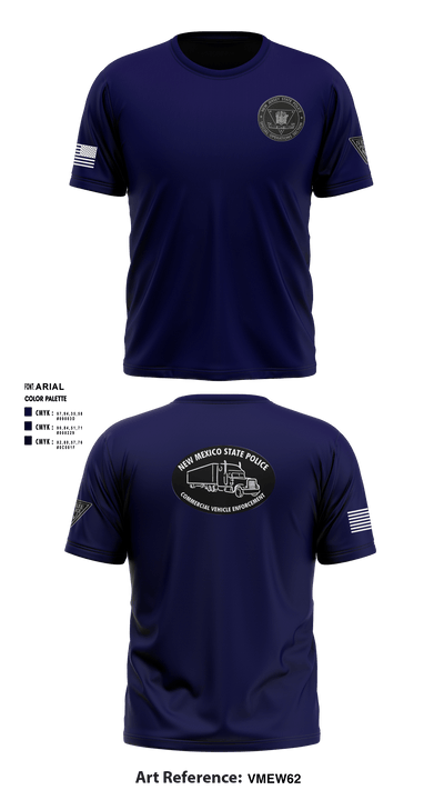 NJ State Police Commercial Vehicle Inspection Unit 62941270 Short Sleeve Performance Shirt - 1