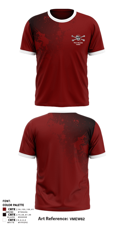 Port Charlotte High School Tennis 8564501 Short Sleeve Performance Shirt - 1