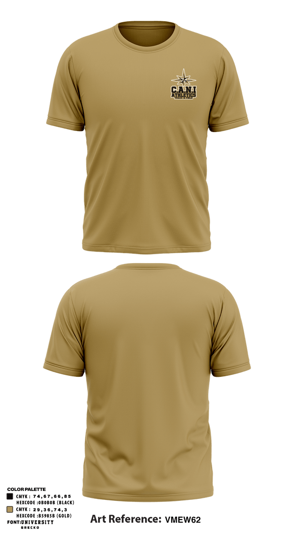 Short Sleeve Performance Shirt, C.A.N.I Athletics Track & Field, Track & Field, Teamtime, Team time, sublimation, custom sports apparel, team uniforms, spirit wear, spiritwear, sports uniforms, custom shirts, team store, custom team store, fundraiser sports, apparel fundraiser