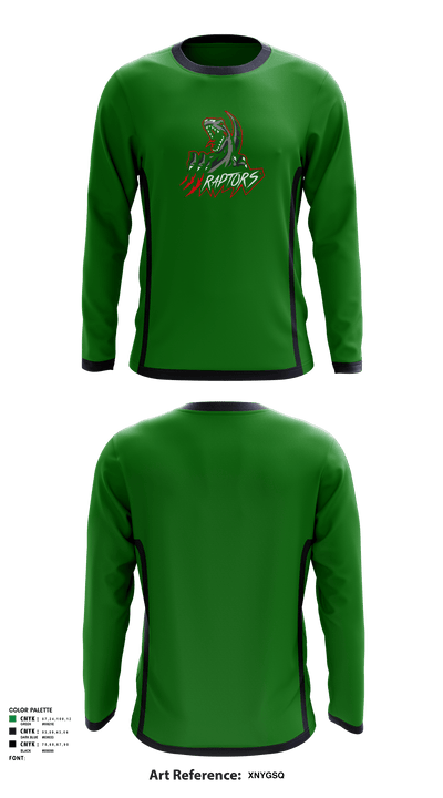 Raptors 64901474 Long Sleeve Performance Shirt - 1
