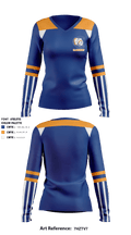 Clairemont High School Field Hockey 33001144 Women's Long Sleeve V-neck Shirt - 1