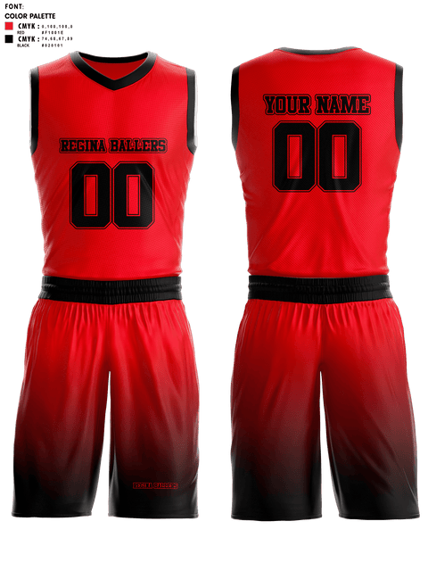 Basketball Uniform, Regina Ballers, Men's Basketball, Teamtime, Team time, sublimation, custom sports apparel, team uniforms, spirit wear, spiritwear, sports uniforms, custom shirts, team store, custom team store, fundraiser sports, apparel fundraiser