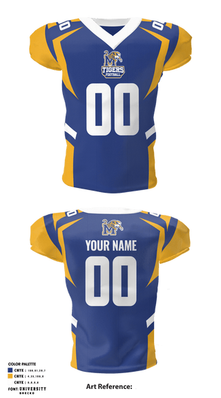 Football Jersey, Tigers, Football, Teamtime, Team time, sublimation, custom sports apparel, team uniforms, spirit wear, spiritwear, sports uniforms, custom shirts, team store, custom team store, fundraiser sports, apparel fundraiser