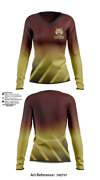 Women's Long Sleeve Vneck Shirt, Ninety Six Lady Wildcats, Women's Soccer, Teamtime, Team time, sublimation, custom sports apparel, team uniforms, spirit wear, spiritwear, sports uniforms, custom shirts, team store, custom team store, fundraiser sports, apparel fundraiser