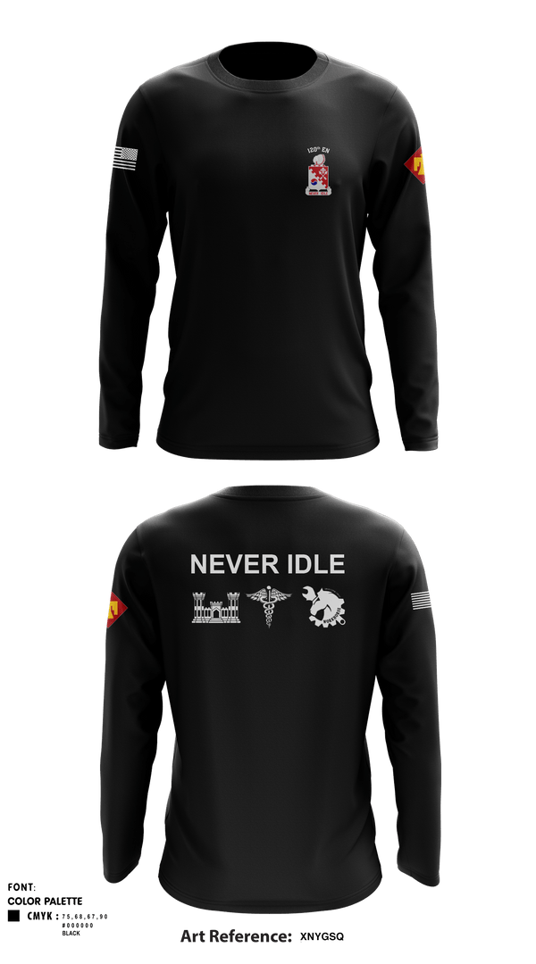 Long Sleeve Performance Shirt, 120th Engineers, , Teamtime, Team time, sublimation, custom sports apparel, team uniforms, spirit wear, spiritwear, sports uniforms, custom shirts, team store, custom team store, fundraiser sports, apparel fundraiser