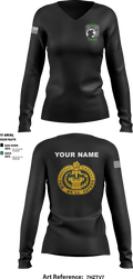 D Co 2-13th AVN REGT 26702152 Women's Long Sleeve V-neck Shirt - 4