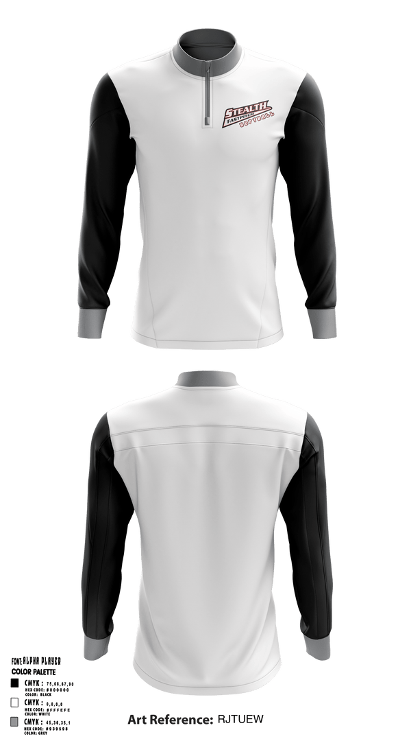 Quarter Zip Jacket, Stealth Softball Org, Softball, Teamtime, Team time, sublimation, custom sports apparel, team uniforms, spirit wear, spiritwear, sports uniforms, custom shirts, team store, custom team store, fundraiser sports, apparel fundraiser