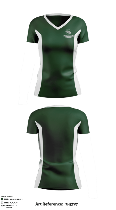 Richwoods High School Cheer 32205156 Women's Short Sleeve V-neck Shirt - 1
