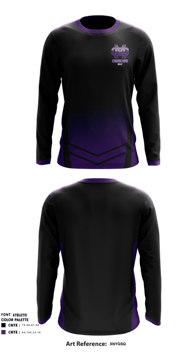 Mission Oak High School Golf 27236098 Long Sleeve Performance Shirt - 1