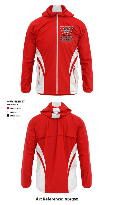 Woodland High School Swimming 97298494 Windbreaker - 2