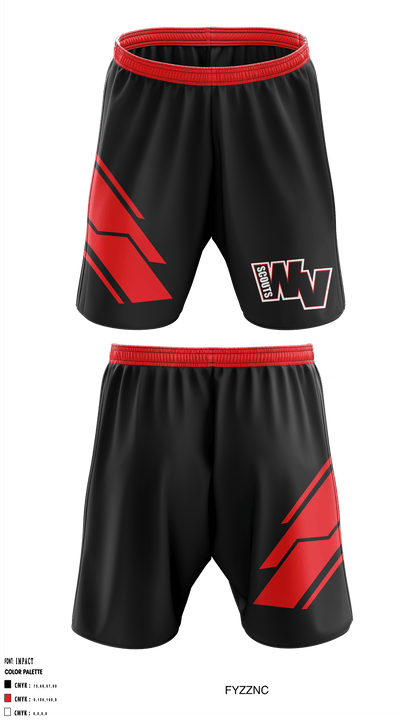 West Valley Scouts 82143538 Athletic Shorts With Pockets - 1