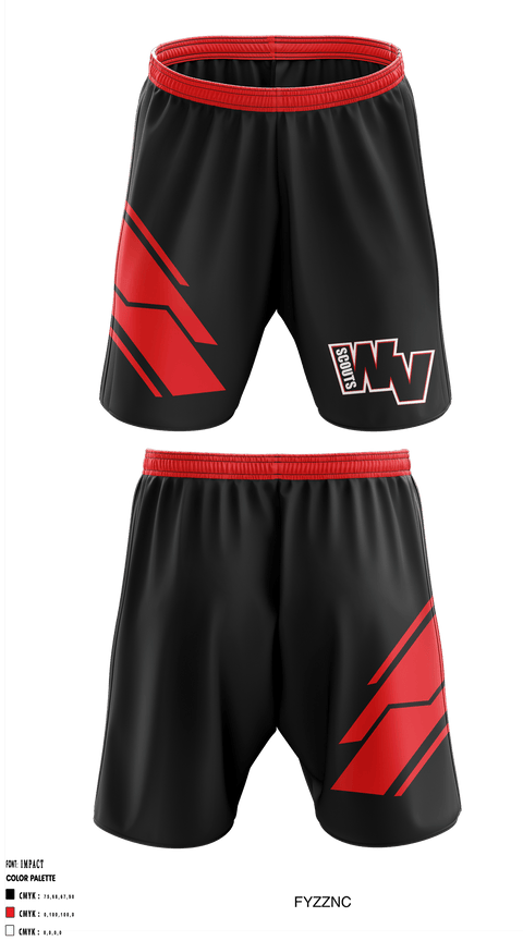 Athletic Shorts With Pockets, West Valley Scouts, Football, Teamtime, Team time, sublimation, custom sports apparel, team uniforms, spirit wear, spiritwear, sports uniforms, custom shirts, team store, custom team store, fundraiser sports, apparel fundraiser