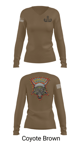 Women's Long Sleeve Vneck Shirt, , Army, Teamtime, Team time, sublimation, custom sports apparel, team uniforms, spirit wear, spiritwear, sports uniforms, custom shirts, team store, custom team store, fundraiser sports, apparel fundraiser