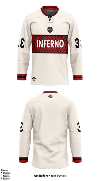 Hockey Jersey, Idaho Inferno Soccer Club Supporter Store, Men's Soccer, Teamtime, Team time, sublimation, custom sports apparel, team uniforms, spirit wear, spiritwear, sports uniforms, custom shirts, team store, custom team store, fundraiser sports, apparel fundraiser