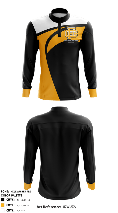 Floyd County High School Basketball 82259610 Quarter Zip Jacket - 1