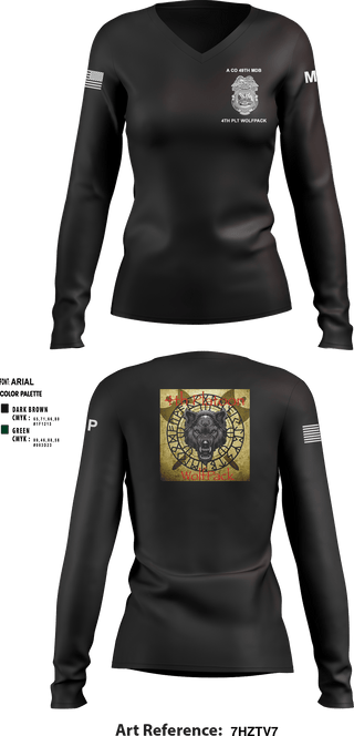 Women's Long Sleeve Vneck Shirt, , Army, Teamtime, Team time, sublimation, custom sports apparel, team uniforms, spirit wear, spiritwear, sports uniforms, custom shirts, team store, custom team store, fundraiser sports, apparel fundraiser