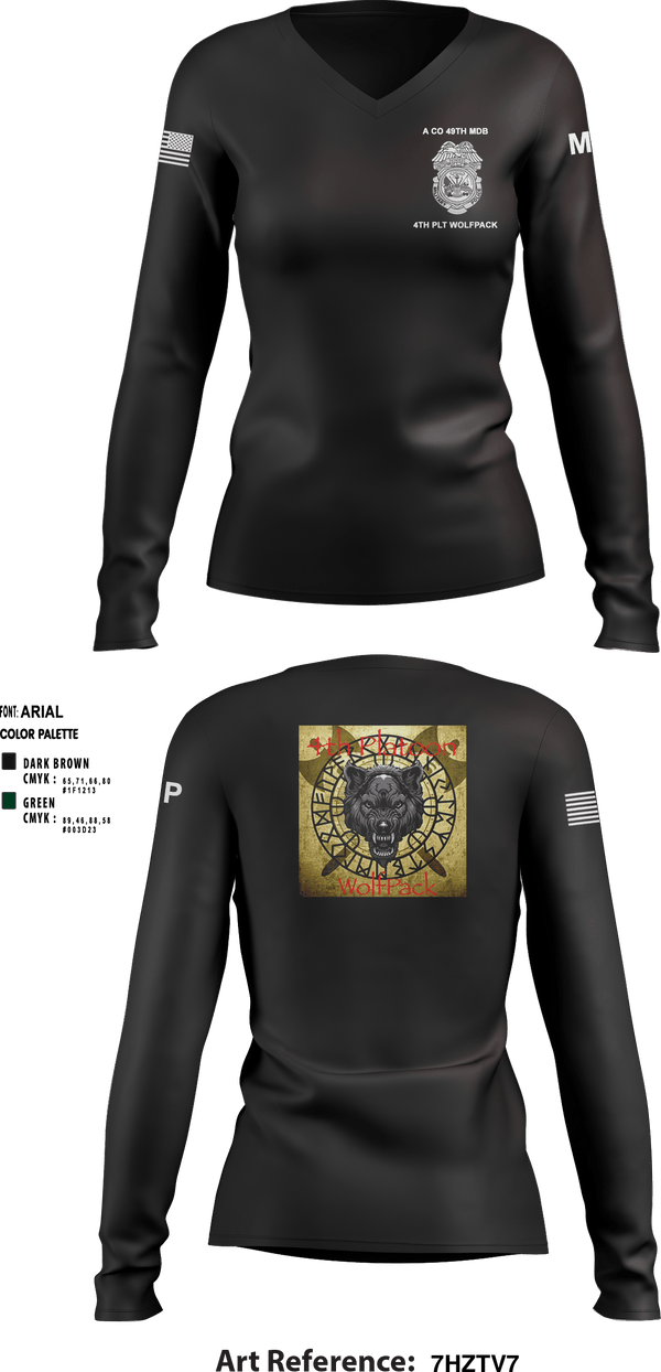 Women's Long Sleeve Vneck Shirt, , Army, Teamtime, Team time, sublimation, custom sports apparel, team uniforms, spirit wear, spiritwear, sports uniforms, custom shirts, team store, custom team store, fundraiser sports, apparel fundraiser