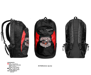 Gear Bag, Homer Jr. Knights, Men's Basketball, Teamtime, Team time, sublimation, custom sports apparel, team uniforms, spirit wear, spiritwear, sports uniforms, custom shirts, team store, custom team store, fundraiser sports, apparel fundraiser