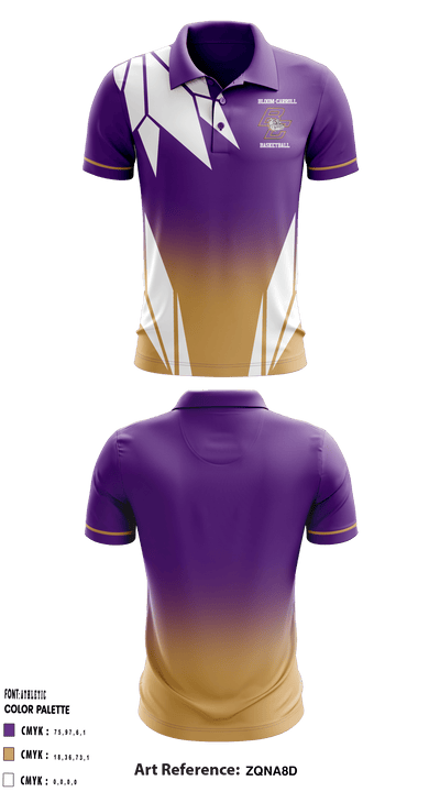 Bloom-Carroll High School Basketball 84871599 Short Sleeve Performance Polo - 1