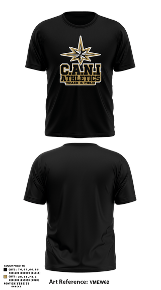 Short Sleeve Performance Shirt, C.A.N.I Athletics Track & Field, Track & Field, Teamtime, Team time, sublimation, custom sports apparel, team uniforms, spirit wear, spiritwear, sports uniforms, custom shirts, team store, custom team store, fundraiser sports, apparel fundraiser