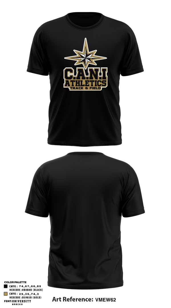 Short Sleeve Performance Shirt, C.A.N.I Athletics Track & Field, Track & Field, Teamtime, Team time, sublimation, custom sports apparel, team uniforms, spirit wear, spiritwear, sports uniforms, custom shirts, team store, custom team store, fundraiser sports, apparel fundraiser