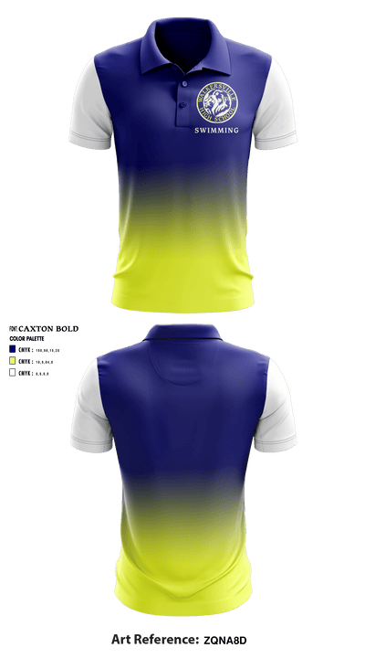 Walkersville High School Swimming 14429382 Short Sleeve Performance Polo - 1