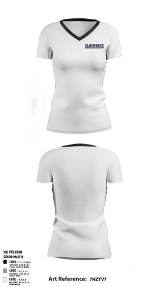 Women's Short Sleeve Vneck Shirt, Slammers FP, Softball, Teamtime, Team time, sublimation, custom sports apparel, team uniforms, spirit wear, spiritwear, sports uniforms, custom shirts, team store, custom team store, fundraiser sports, apparel fundraiser