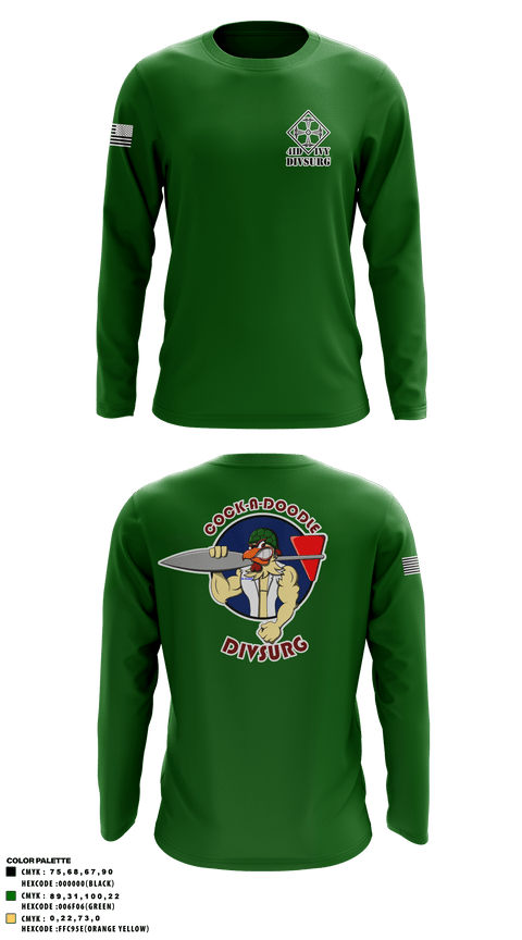 Long Sleeve Performance Shirt, DIVSURG, 4ID, Army, Teamtime, Team time, sublimation, custom sports apparel, team uniforms, spirit wear, spiritwear, sports uniforms, custom shirts, team store, custom team store, fundraiser sports, apparel fundraiser
