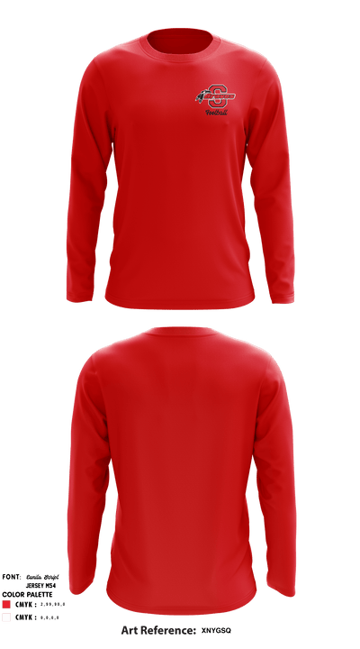 Souderton Braves Youth Football Association 55667427 Long Sleeve Performance Shirt - 2