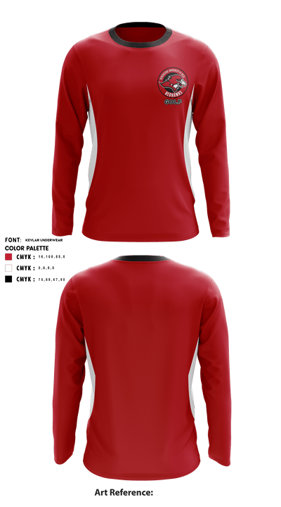 Benedictine University Mesa Golf 86643085 Long Sleeve Performance Shirt - 1