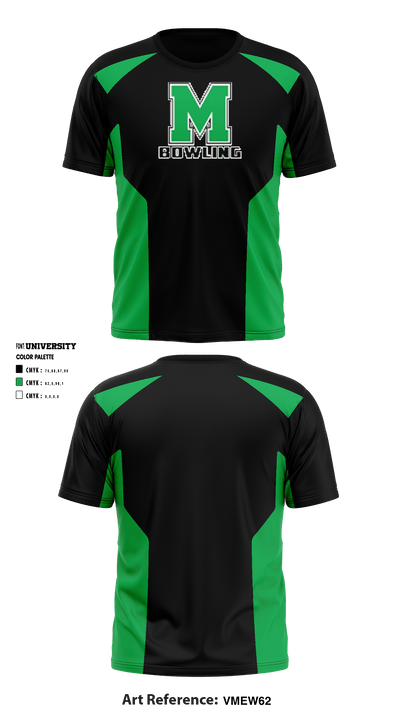 Mason High School Bowling 62393020 Short Sleeve Performance Shirt - 1