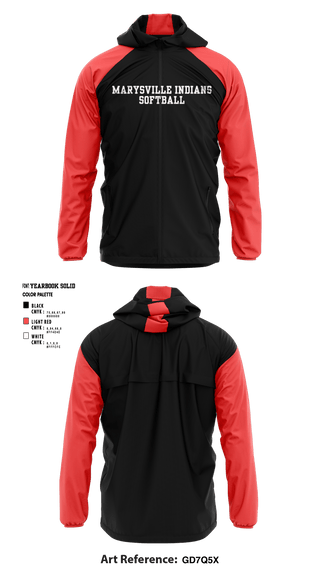 Windbreaker, Marysville indians, Softball, Teamtime, Team time, sublimation, custom sports apparel, team uniforms, spirit wear, spiritwear, sports uniforms, custom shirts, team store, custom team store, fundraiser sports, apparel fundraiser