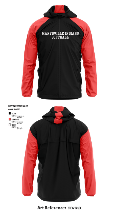 Marysville indians 53102686 Windbreaker - 1