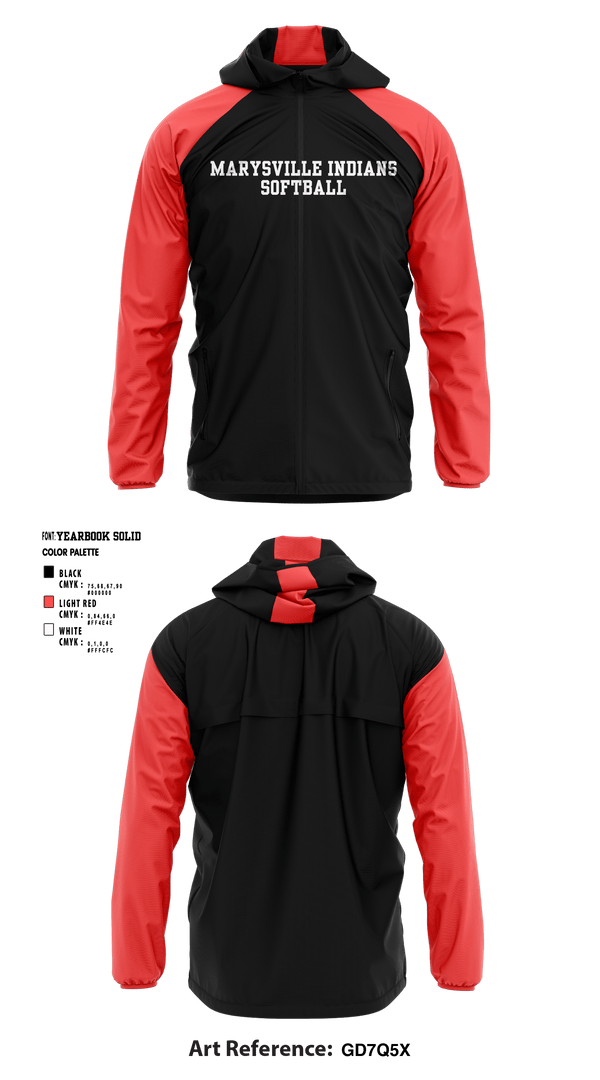Windbreaker, Marysville indians, Softball, Teamtime, Team time, sublimation, custom sports apparel, team uniforms, spirit wear, spiritwear, sports uniforms, custom shirts, team store, custom team store, fundraiser sports, apparel fundraiser