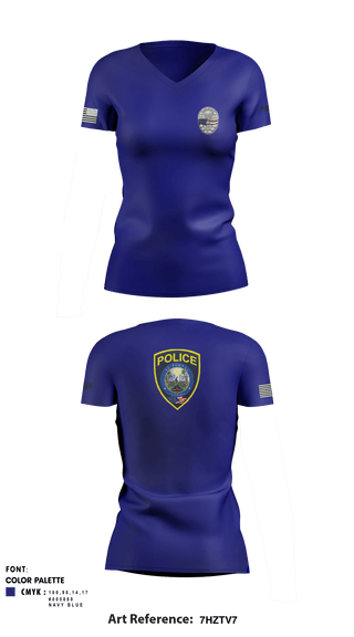Women's Short Sleeve Vneck Shirt, , Police, Teamtime, Team time, sublimation, custom sports apparel, team uniforms, spirit wear, spiritwear, sports uniforms, custom shirts, team store, custom team store, fundraiser sports, apparel fundraiser