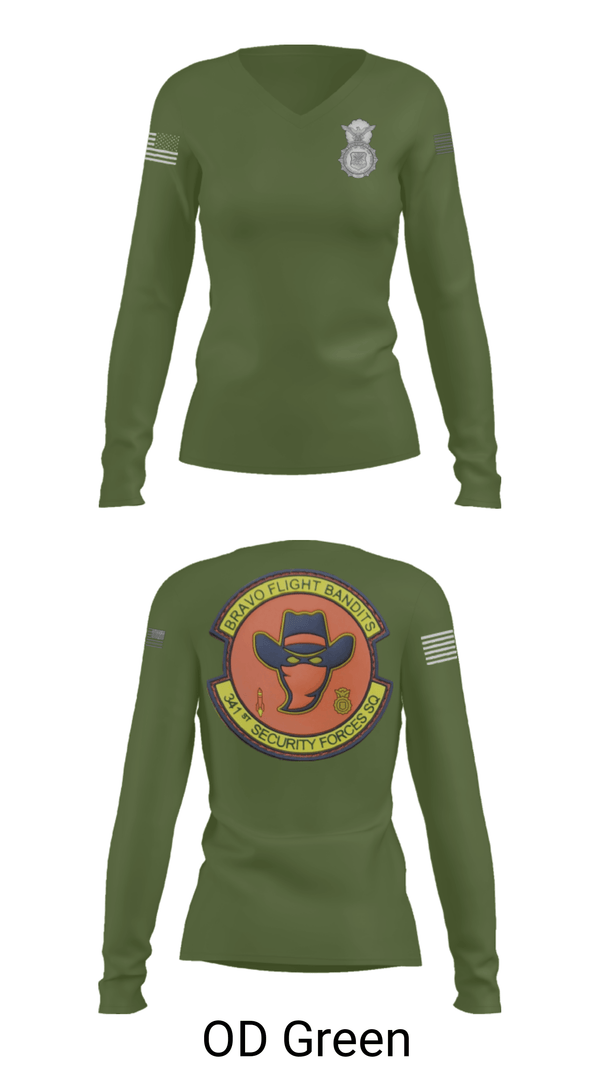 Women's Long Sleeve Vneck Shirt, , Air Force, Teamtime, Team time, sublimation, custom sports apparel, team uniforms, spirit wear, spiritwear, sports uniforms, custom shirts, team store, custom team store, fundraiser sports, apparel fundraiser
