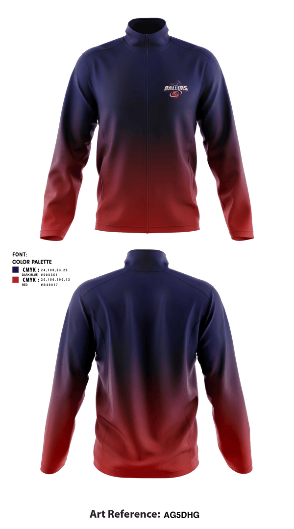 Fleece Jacket, Ballers Basketball, Men's Basketball, Teamtime, Team time, sublimation, custom sports apparel, team uniforms, spirit wear, spiritwear, sports uniforms, custom shirts, team store, custom team store, fundraiser sports, apparel fundraiser