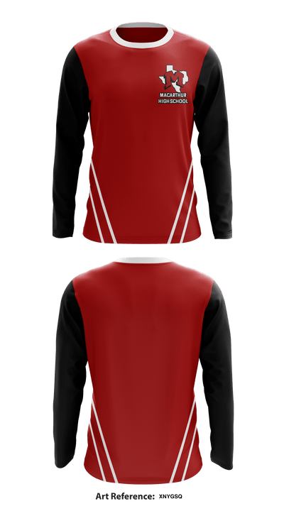 MacArthur High School 17065944 Long Sleeve Performance Shirt - 1