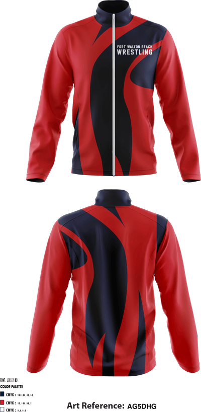 Fort Walton Beach Wrestling 72540900 Fleece Jacket - 1