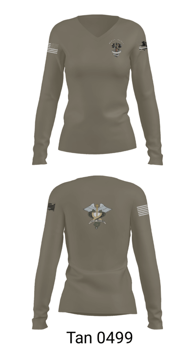 566 MCAS 76433132 Women's Long Sleeve V-neck Shirt - 41