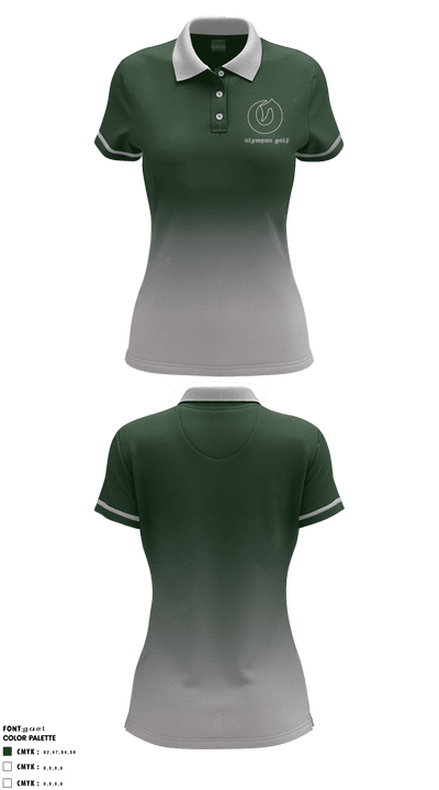 Olympus High School Golf 41989017 Women's Short Sleeve Performance Polo  - 1
