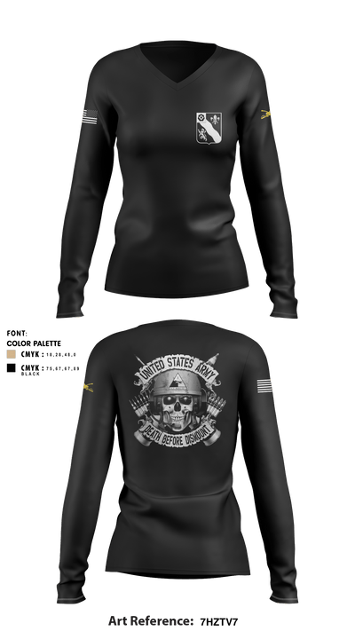 1ID 2ABCY 1-63 AR B CO 18576383 Women's Long Sleeve V-neck Shirt - 1
