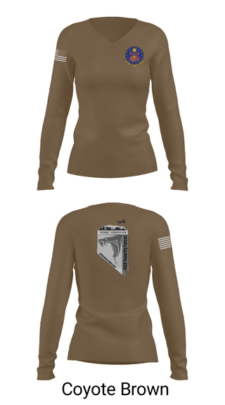Women's Long Sleeve Vneck Shirt, , Air Force, Teamtime, Team time, sublimation, custom sports apparel, team uniforms, spirit wear, spiritwear, sports uniforms, custom shirts, team store, custom team store, fundraiser sports, apparel fundraiser