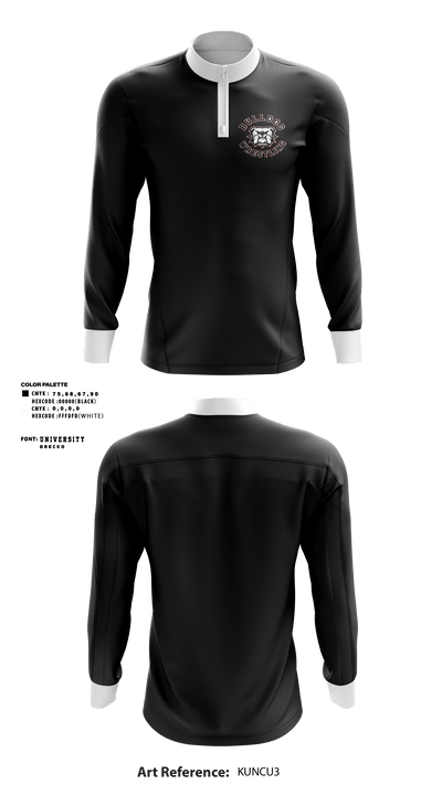 Bulldog Wrestling Club 25100295 Quarter Zip Jacket - 2