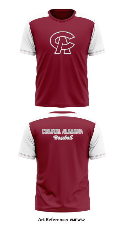 Coastal Alabama Baseball 56455274 Short Sleeve Performance Shirt - 1
