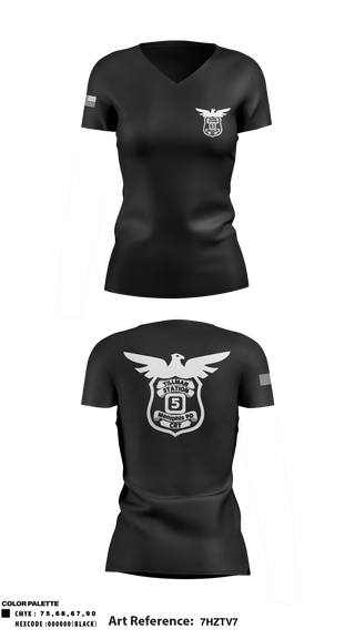 Women's Short Sleeve Vneck Shirt, , Police, Teamtime, Team time, sublimation, custom sports apparel, team uniforms, spirit wear, spiritwear, sports uniforms, custom shirts, team store, custom team store, fundraiser sports, apparel fundraiser