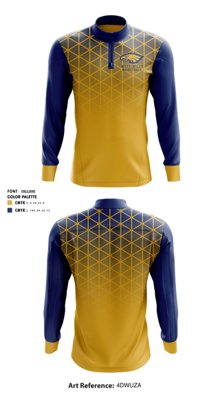 Quarter Zip Jacket, West Hills College-Lemoore Basketball, Men's Basketball, Teamtime, Team time, sublimation, custom sports apparel, team uniforms, spirit wear, spiritwear, sports uniforms, custom shirts, team store, custom team store, fundraiser sports, apparel fundraiser