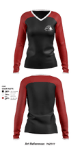 Foothill Girls Softball League 34778306 Women's Long Sleeve V-neck Shirt - 1
